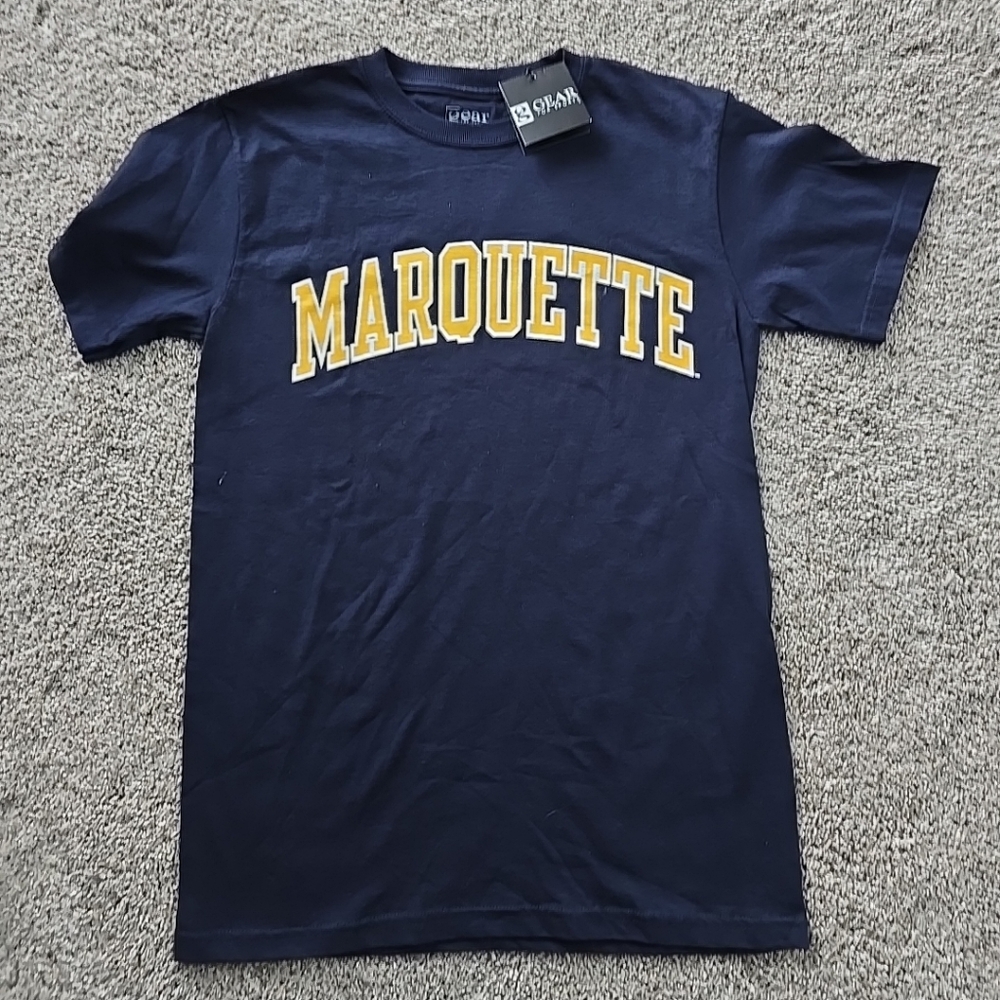 Men's NCAA NWT Marquette Short Sleeve Blue Gear for Sports T-Shirt Sz. S